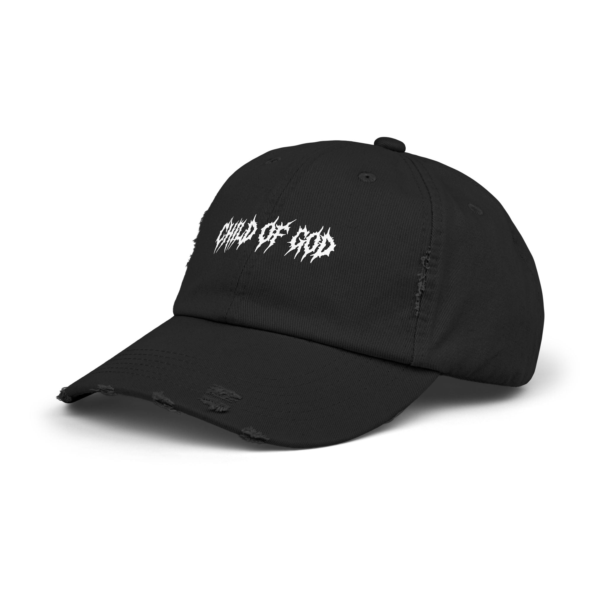 Unisex Distressed Cap with 'Child of God' Design