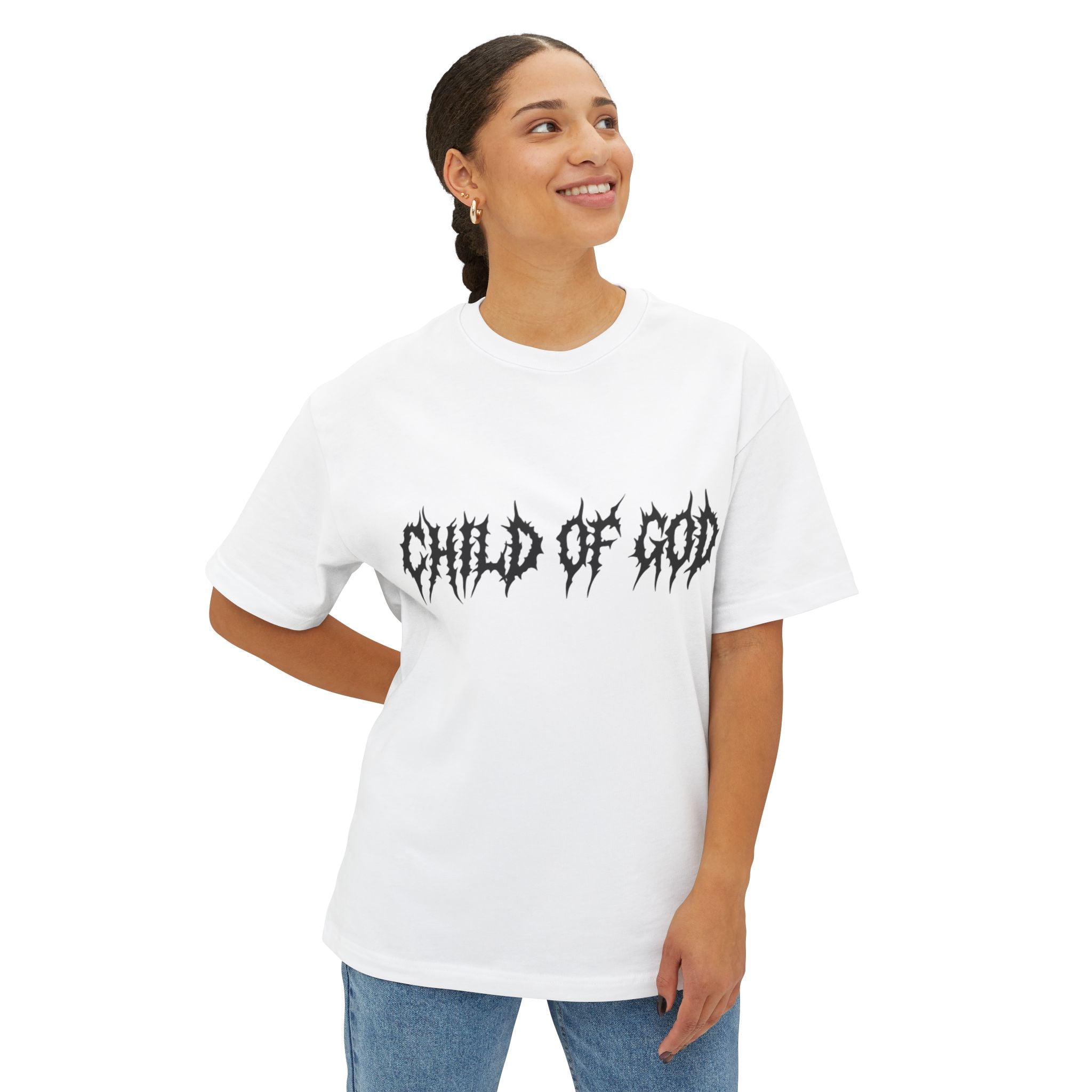 Child of God Unisex Oversized Boxy Tee, Grunge Shirt, Spiritual Fashion, Streetwear, Gift for Him or Her