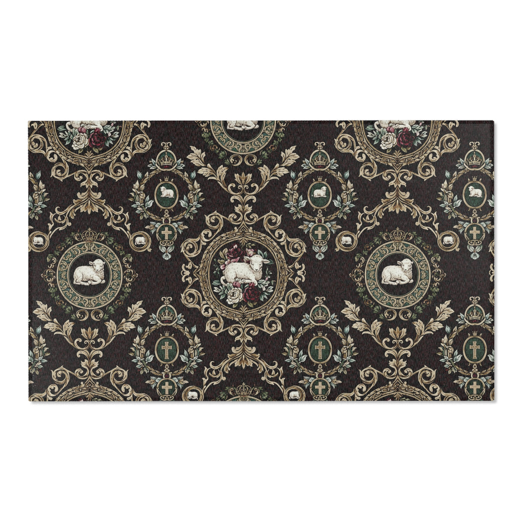 Vintage Floral Lamb Area Rug