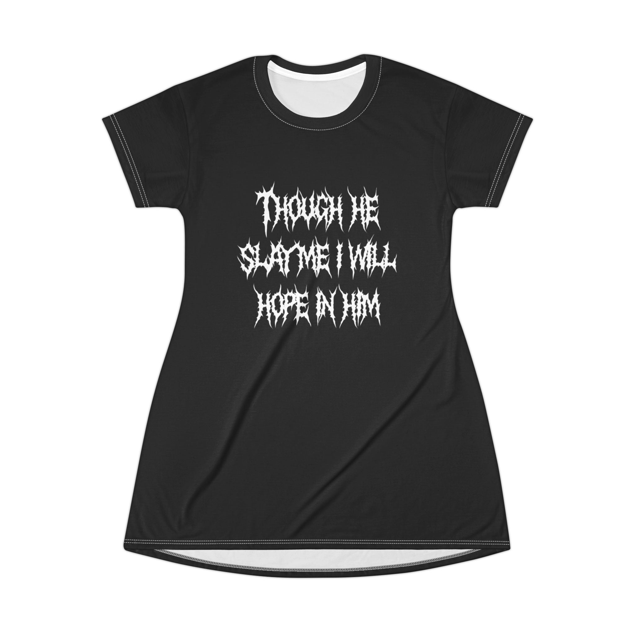 Gothic Hope T-Shirt Dress, AOP Dress, Inspirational Fashion, Casual Wear, Alternative Clothing, Statement Dress