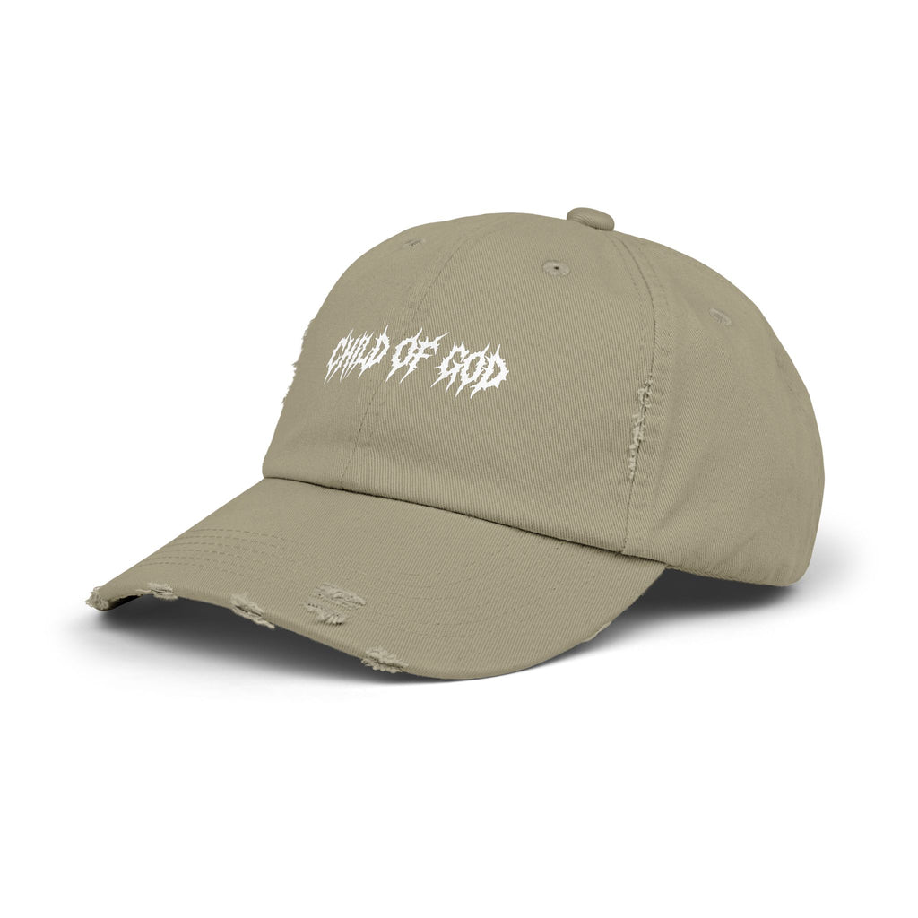 Unisex Distressed Cap with 'Child of God' Design