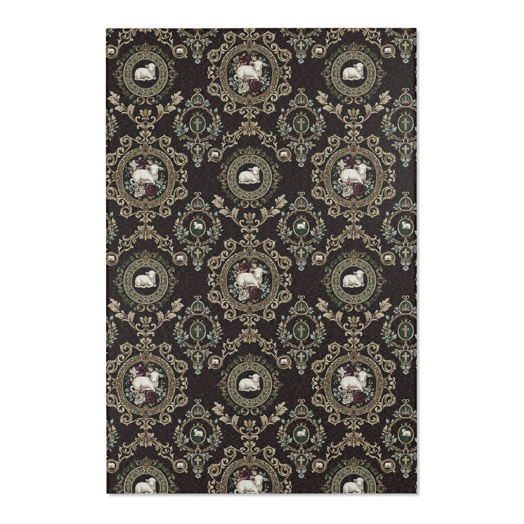 Vintage Floral Lamb Area Rug