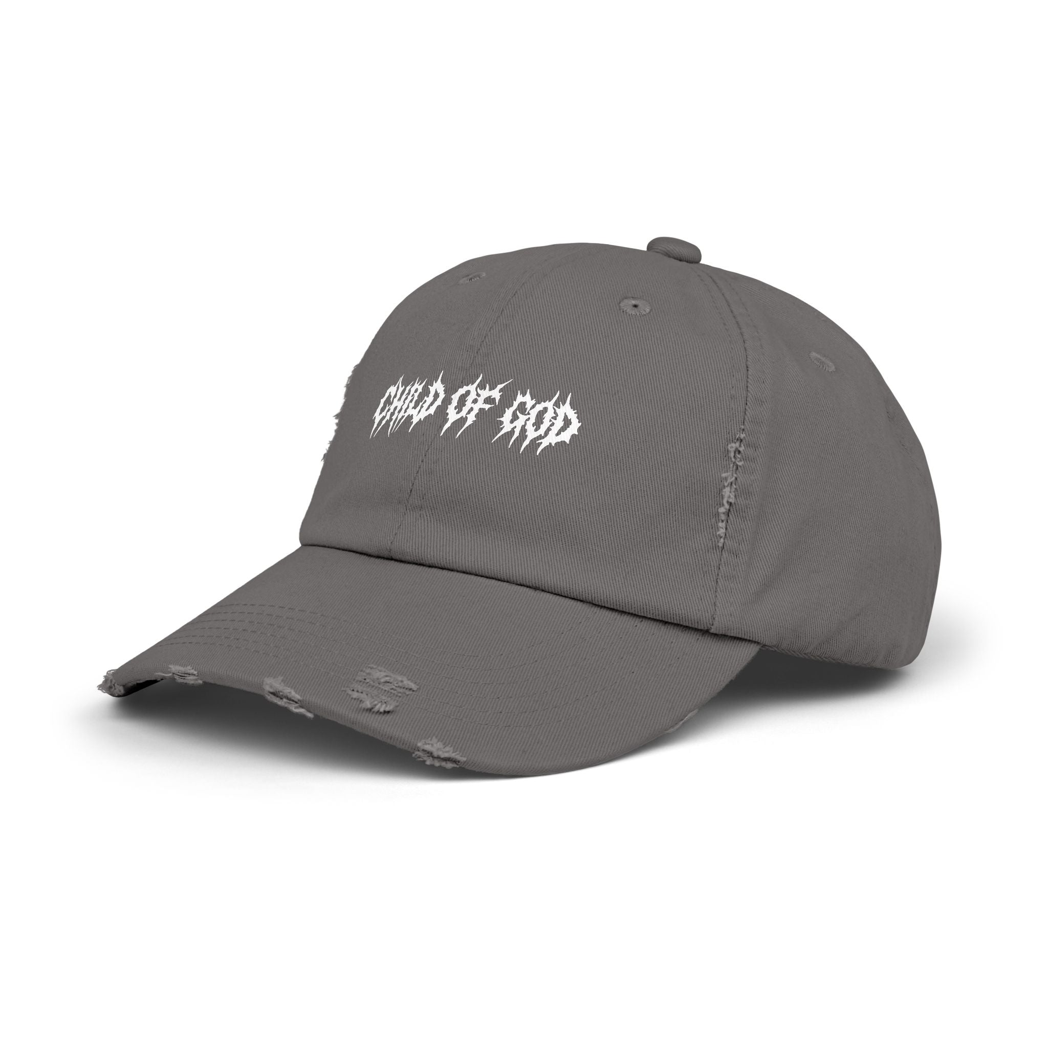 Unisex Distressed Cap with 'Child of God' Design