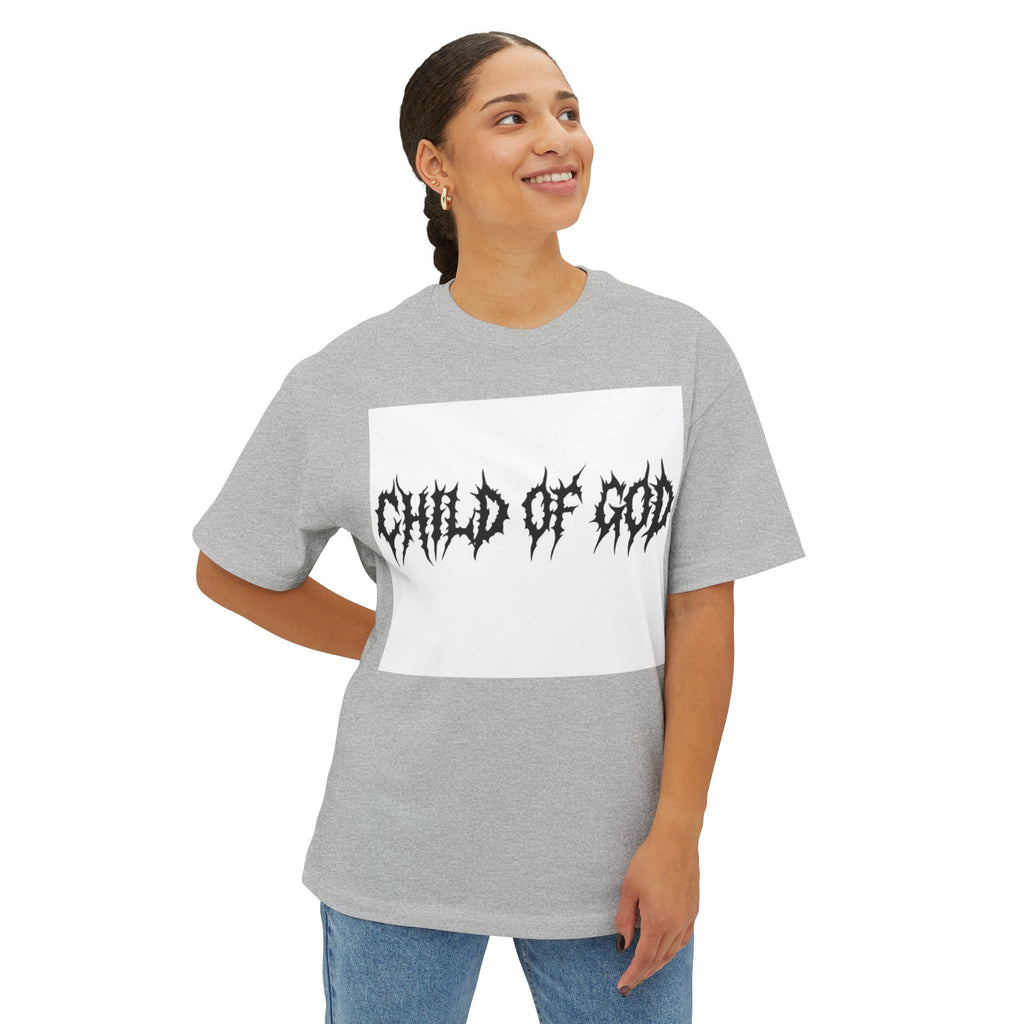 Child of God Unisex Oversized Boxy Tee, Grunge Shirt, Spiritual Fashion, Streetwear, Gift for Him or Her