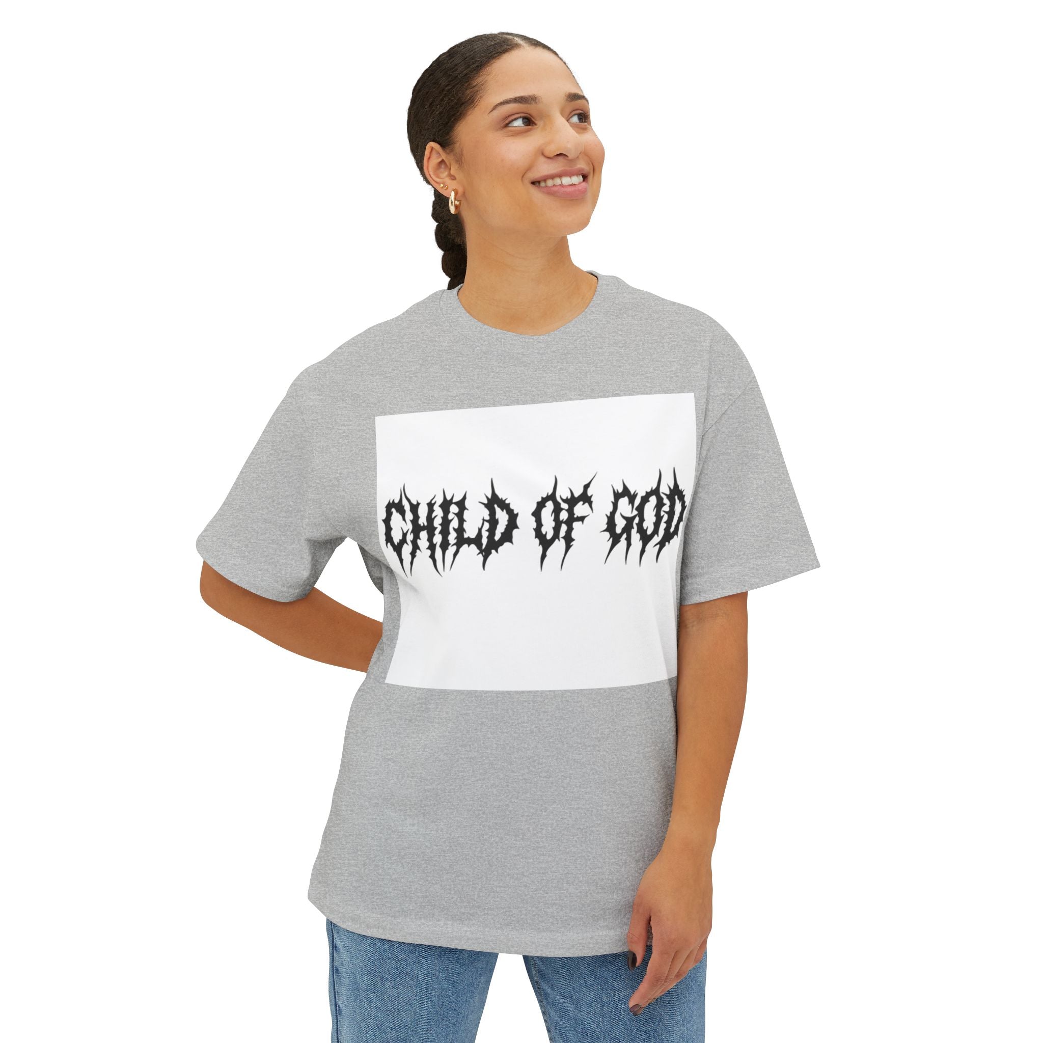 Child of God Unisex Oversized Boxy Tee, Grunge Shirt, Spiritual Fashion, Streetwear, Gift for Him or Her