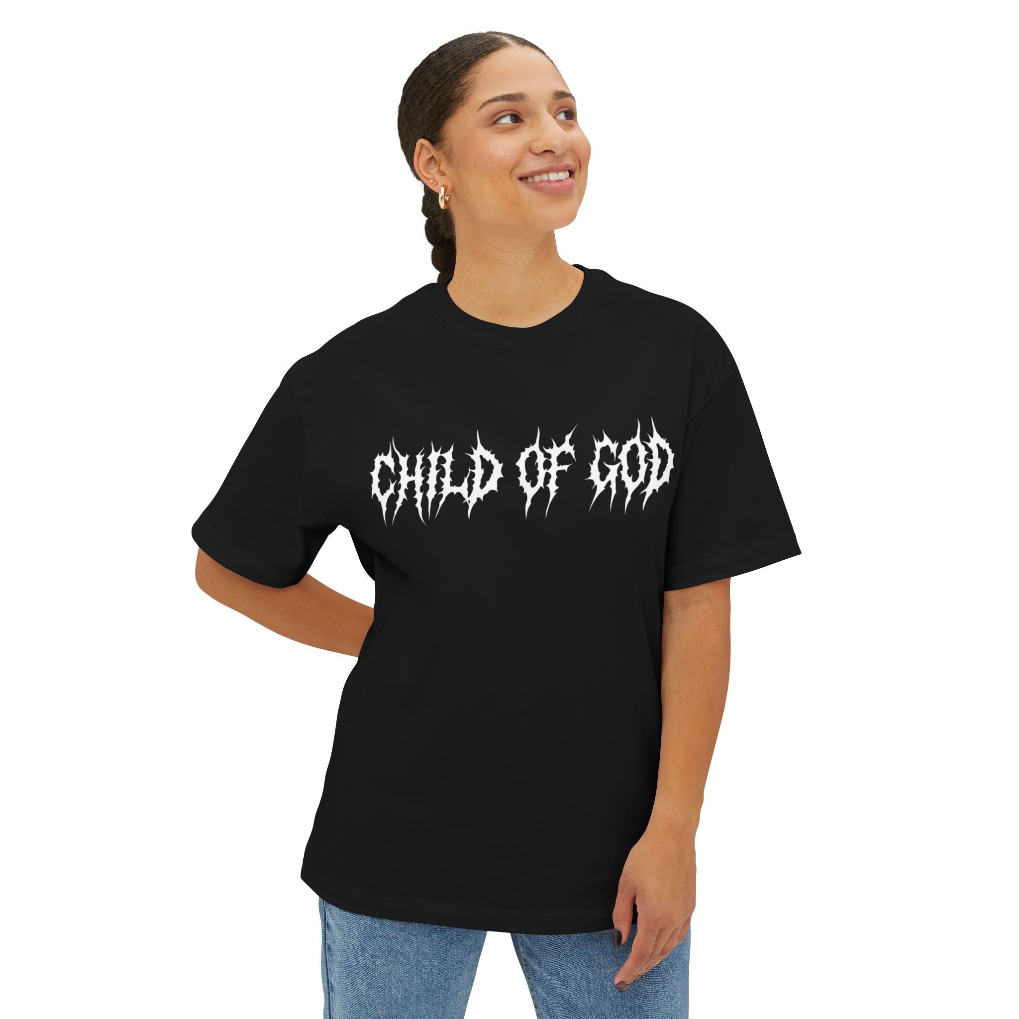 Child of God Unisex Oversized Boxy Tee, Grunge Shirt, Spiritual Fashion, Streetwear, Gift for Him or Her