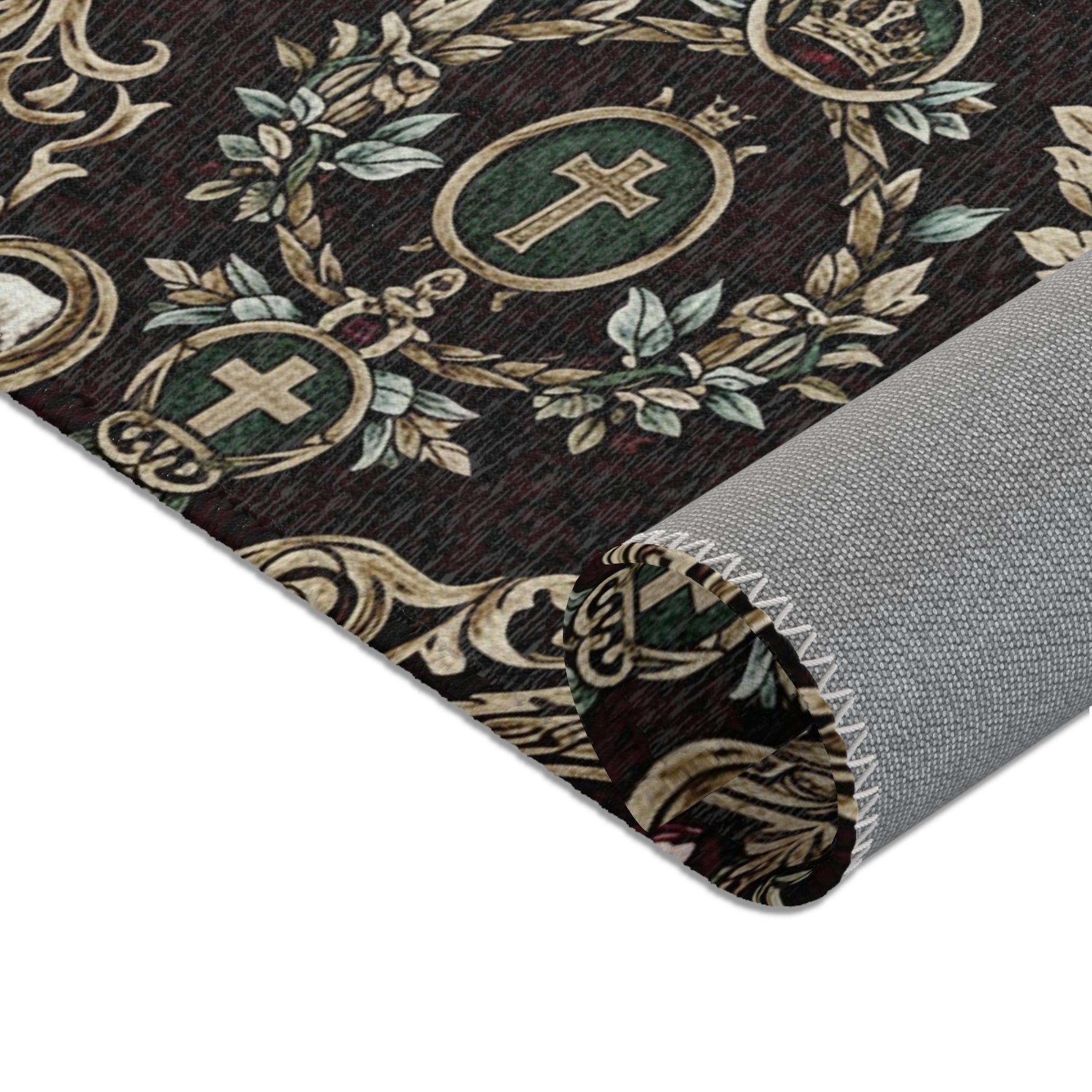 Vintage Floral Lamb Area Rug
