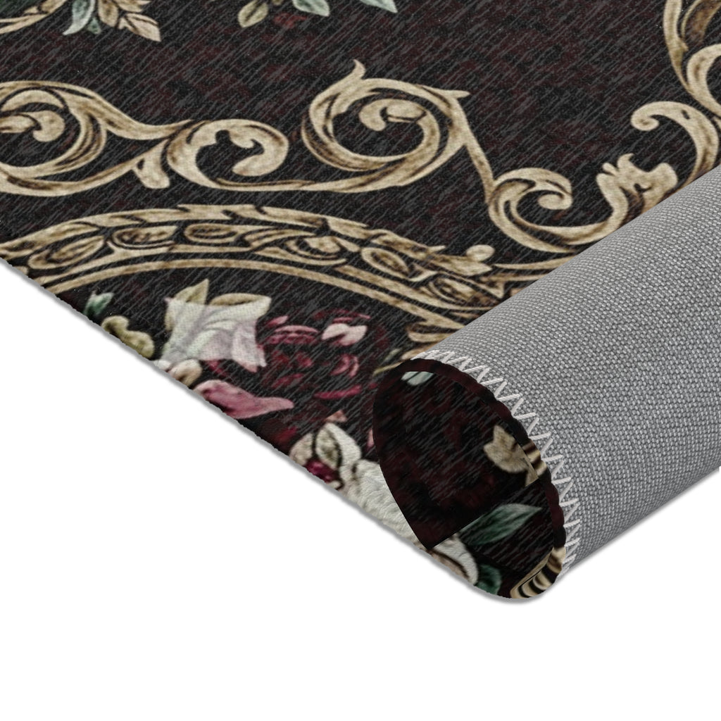 Vintage Floral Lamb Area Rug