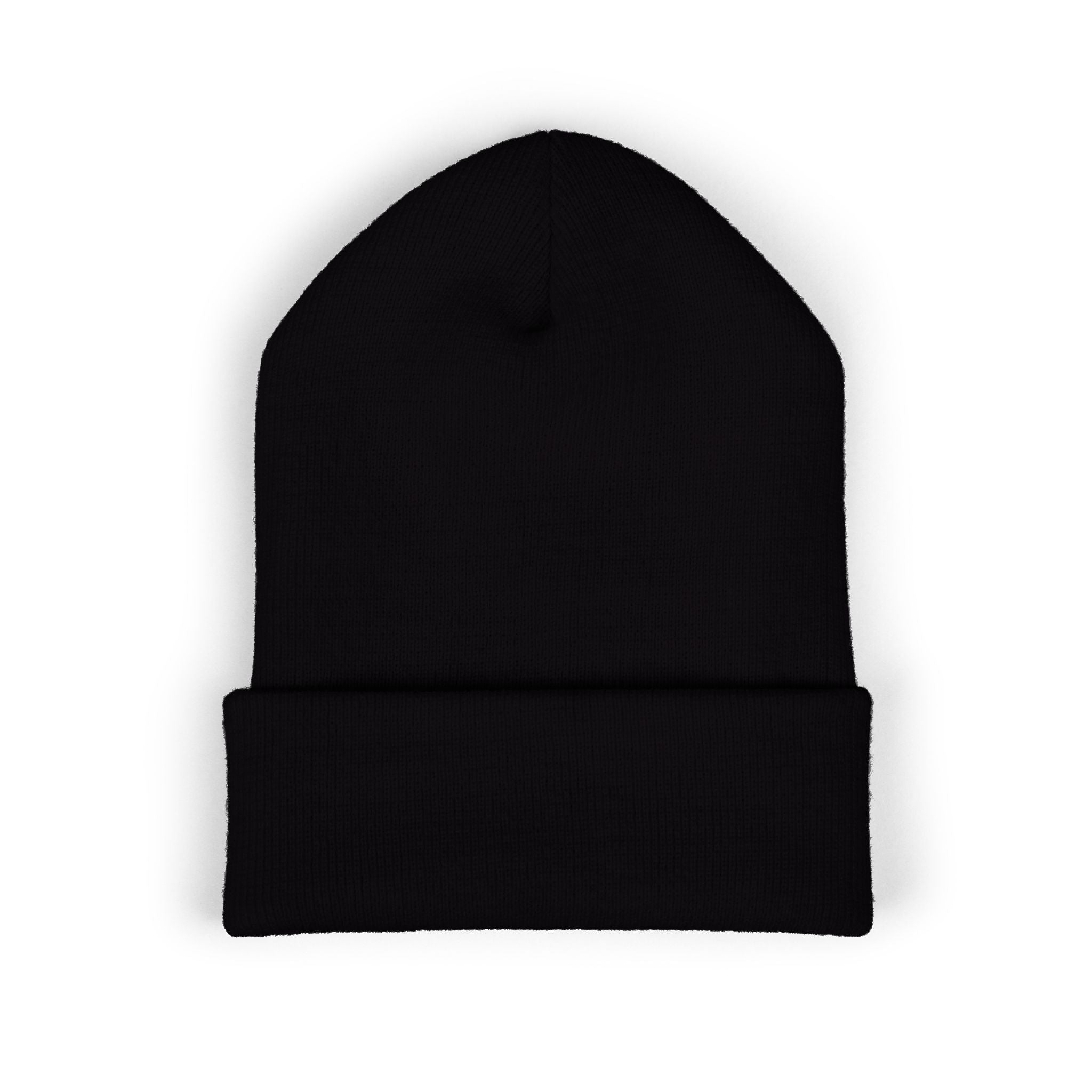 Protest Embroidered 'Apply Heat' Gothic Beanie — Black Cuffed Knit Hat