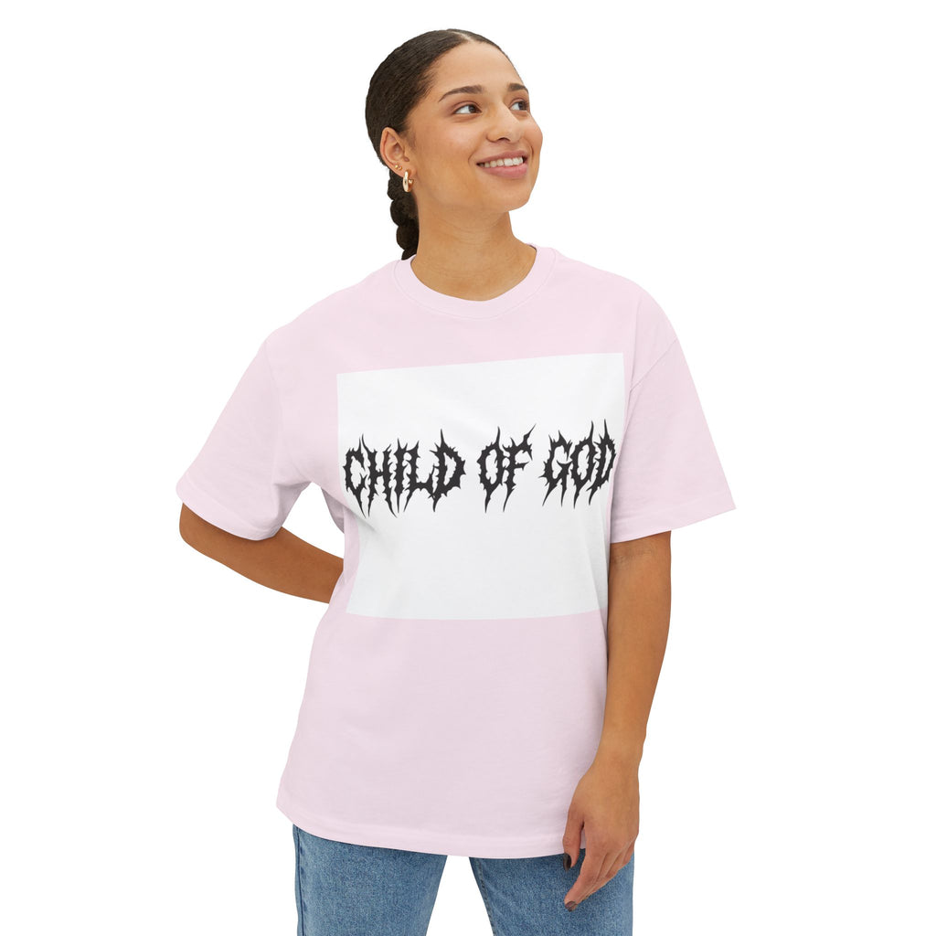 Child of God Unisex Oversized Boxy Tee, Grunge Shirt, Spiritual Fashion, Streetwear, Gift for Him or Her