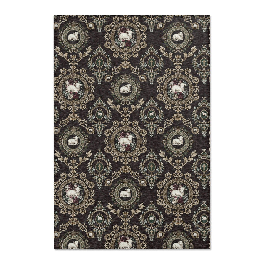 Vintage Floral Lamb Area Rug