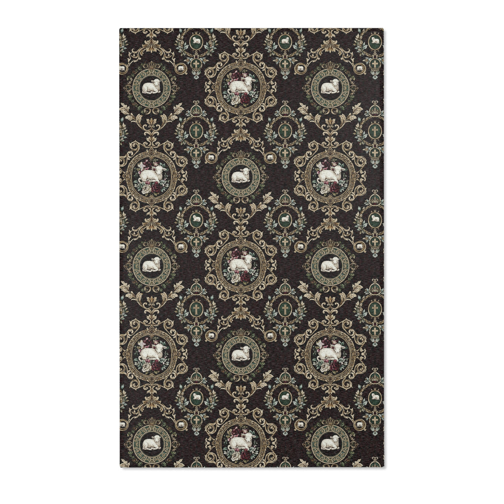 Vintage Floral Lamb Area Rug