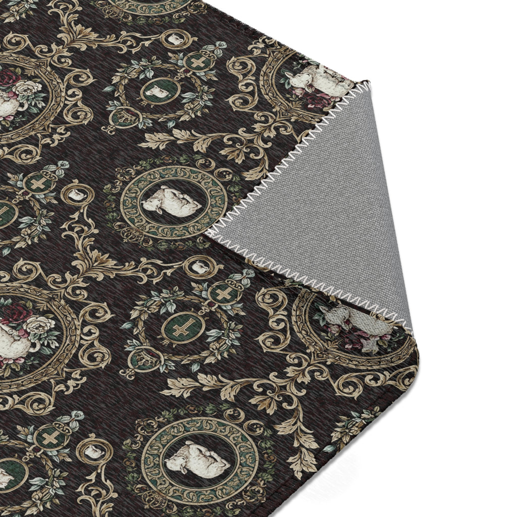 Vintage Floral Lamb Area Rug